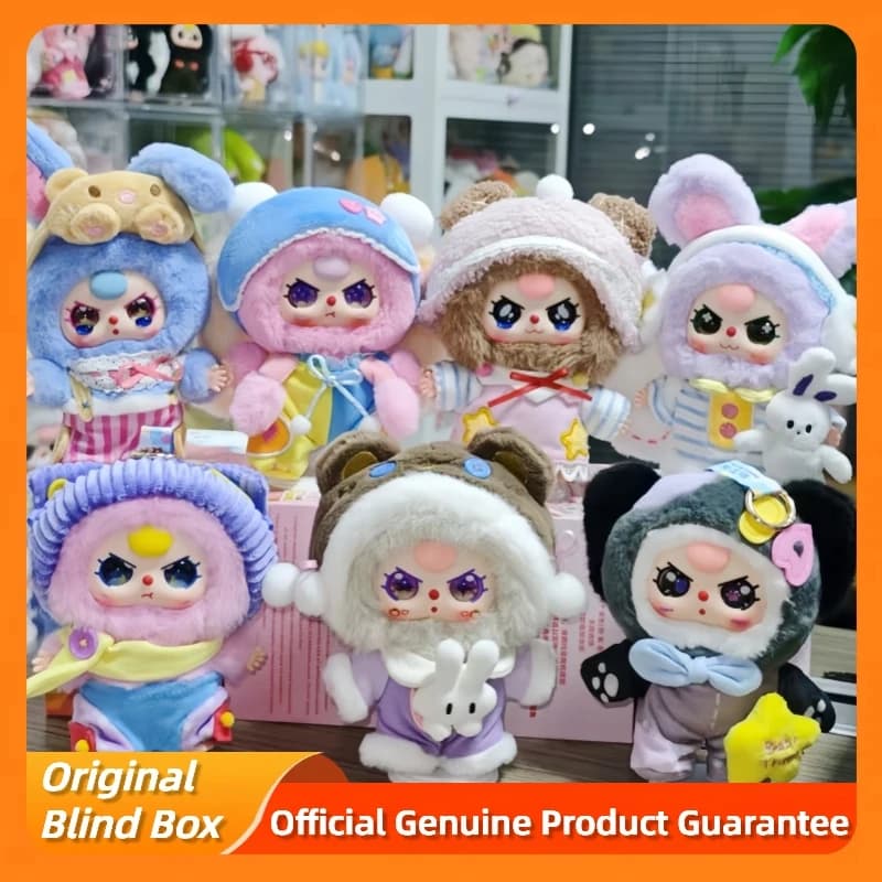 Genuino Baby Tre Sweet Dream 100% Cieco Scatola Carino Figurine Ornamenti Vinile Peluche Ciondolo Del Sacchetto Del Bambino Tre Scatola Misteriosa Giocattoli Alla Moda