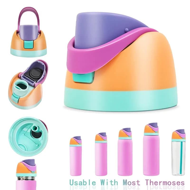 1-5PCS Coperchio di ricambio per bottiglia d'acqua thermos 16oz 24oz 32oz 40oz BPA Free a tenuta stagna Flip Top Cover Tappo bottiglia Accessorio