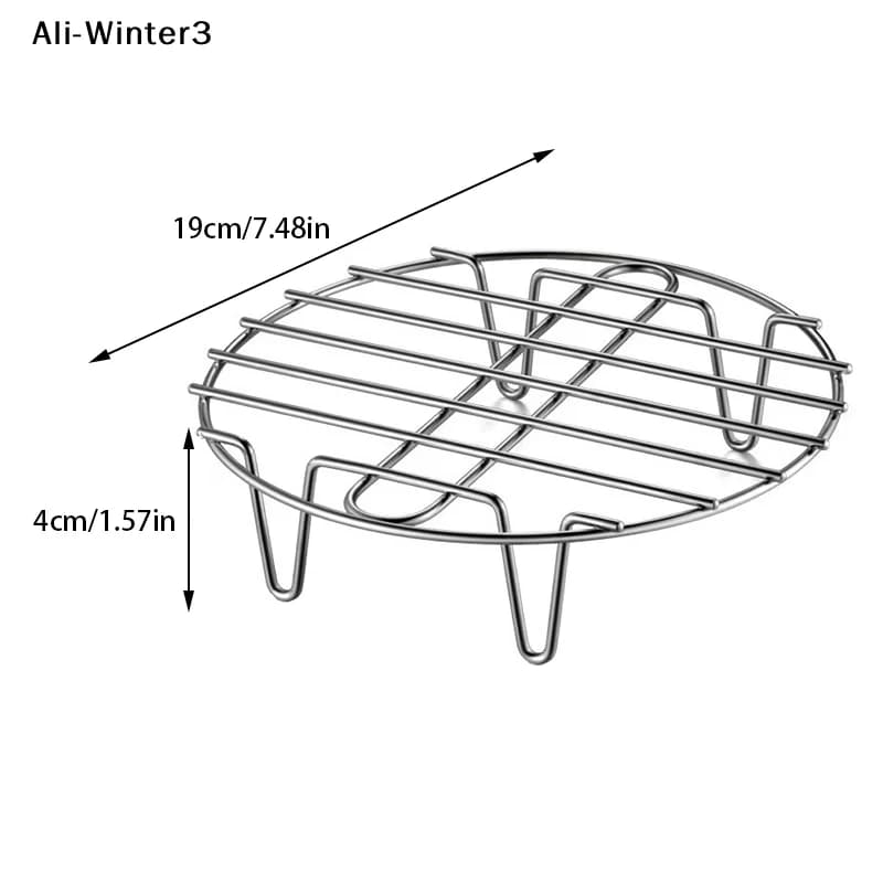 aWH a1pc Stainless Steel Steam Baking Grid, Pot Holder, Air Fryer Accessories