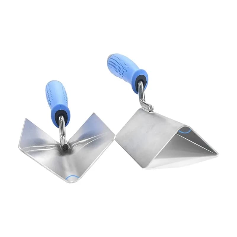 ABAE-For Plastering Tools- Stainless Steel Corner Trowel Set Dual Angle Smoothing With Plastic Handle