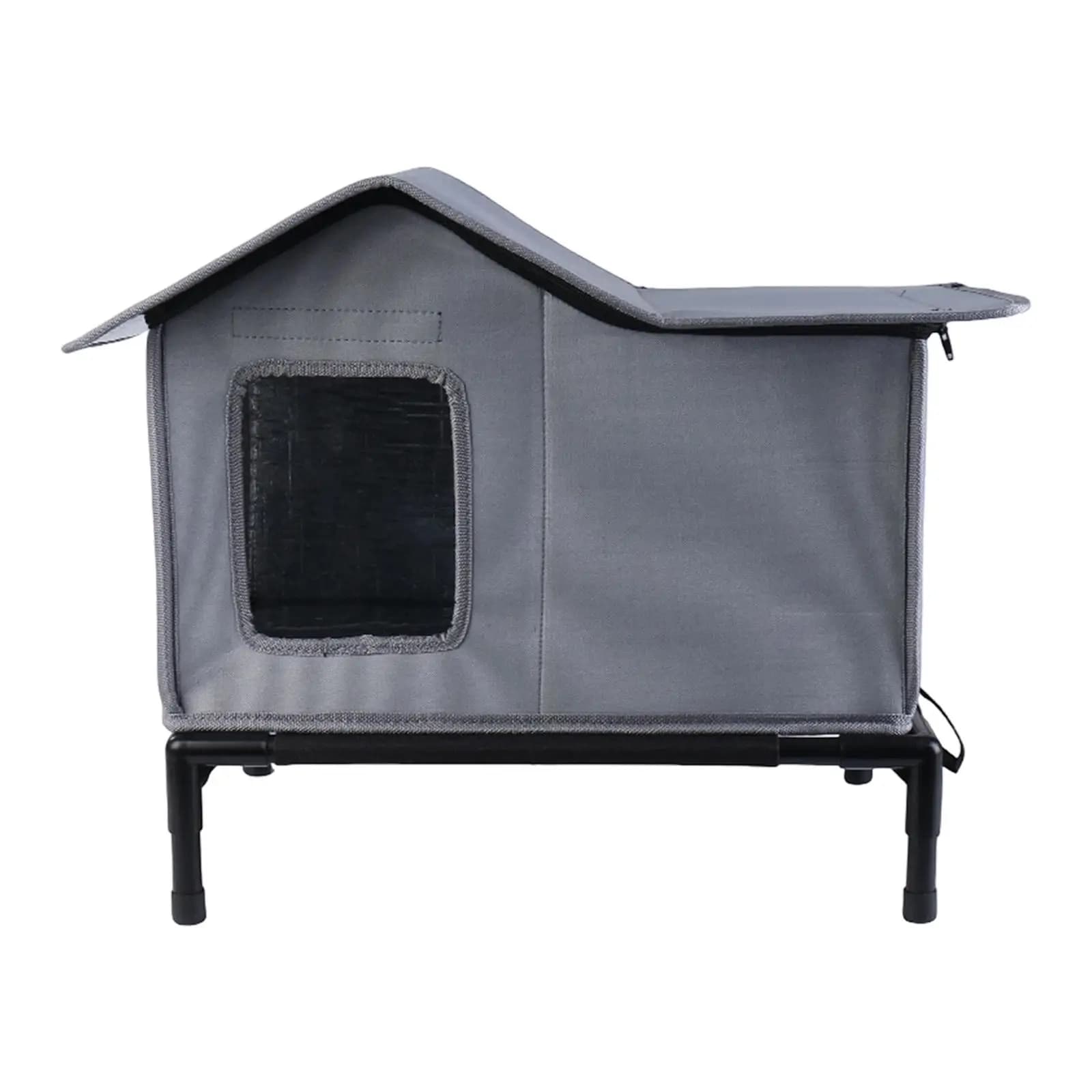 Casetta Riscaldata per Gatti da Esterno, Tenda Rifugio Impermeabile per l'Inverno, Nido Caldo per Gatti Randagi, Prato, Veranda, Cortile, Garage