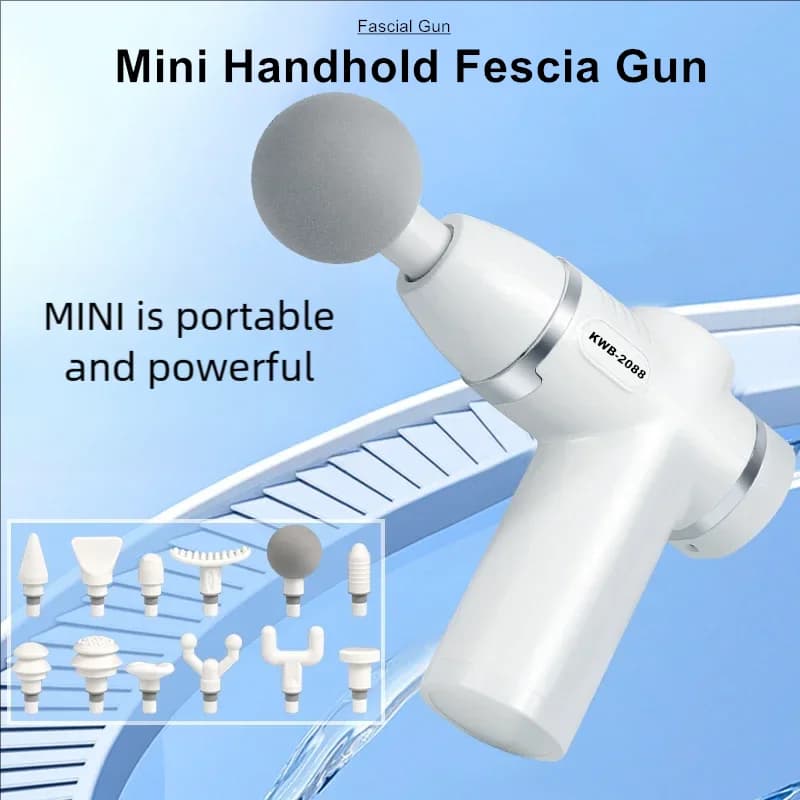 Portable Massage Gun Deep Tissue Muscle Massager 6 Speed Levels with 4 Heads for Neck Back Body Relaxation Fitness
