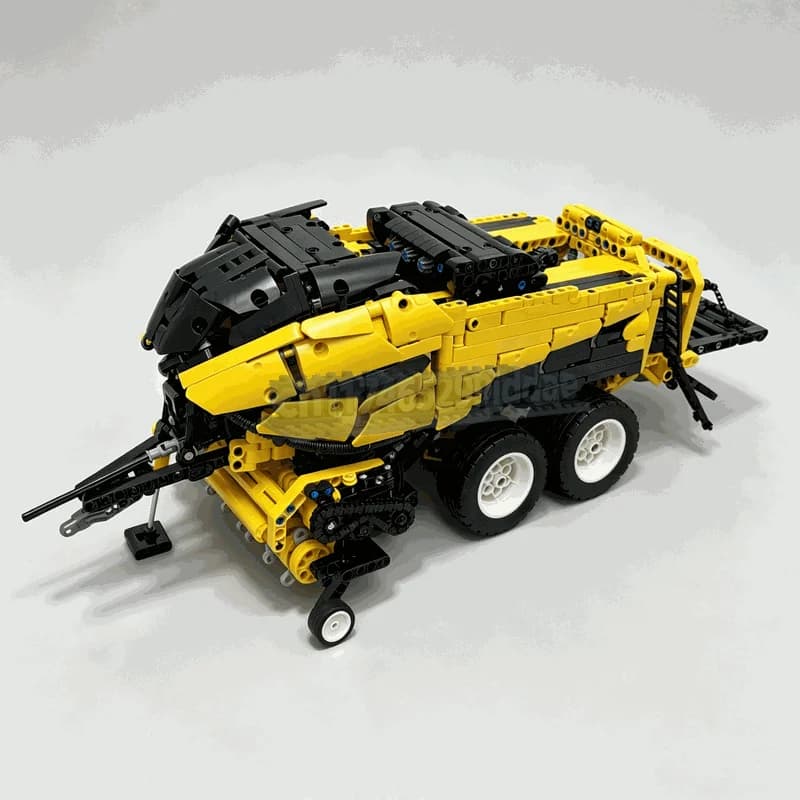 2059PCS BigBaler Square Hay Baler Agricultural Machine MOC Custom Puzzle Farm DIY Assembly Educational Building Blocks Toy Gift