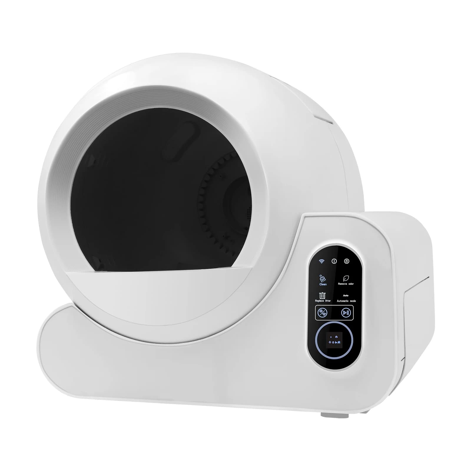 Lettiera per gatti antispruzzo controllata da APP intelligente Vassoio in plastica facile da pulire Forniture per lavabo da 10 kg Nuovo lavabo da bagno automatico