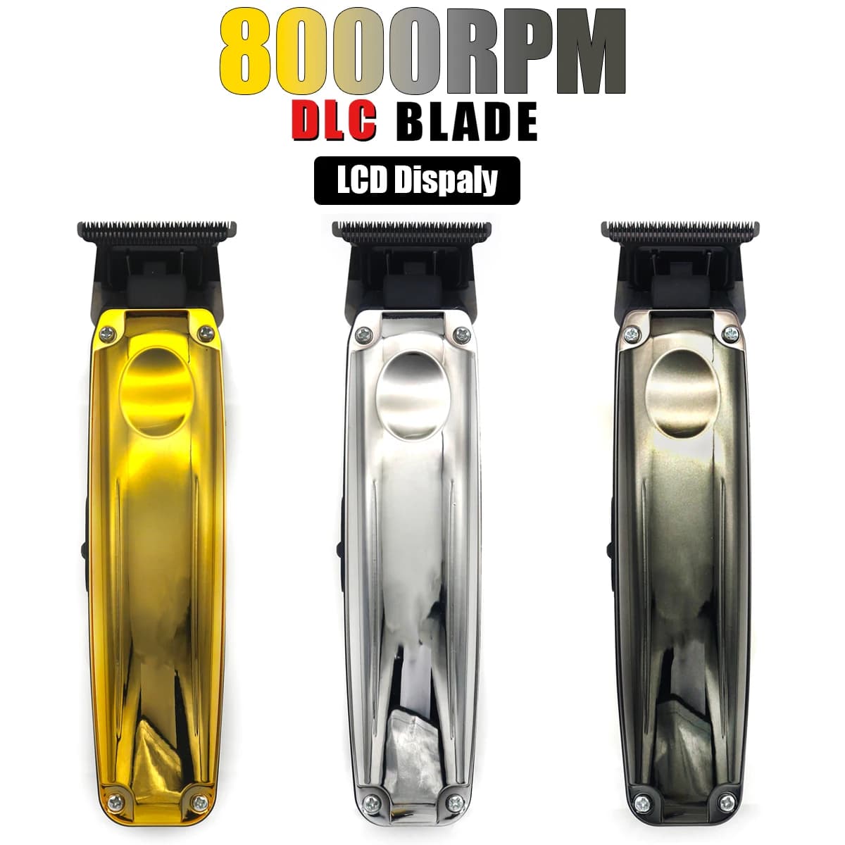 Professional haircut for men with blade DLC T-Blade Zero Gapped 8000 rpm 5W Wireless haircuts Finishing machine
