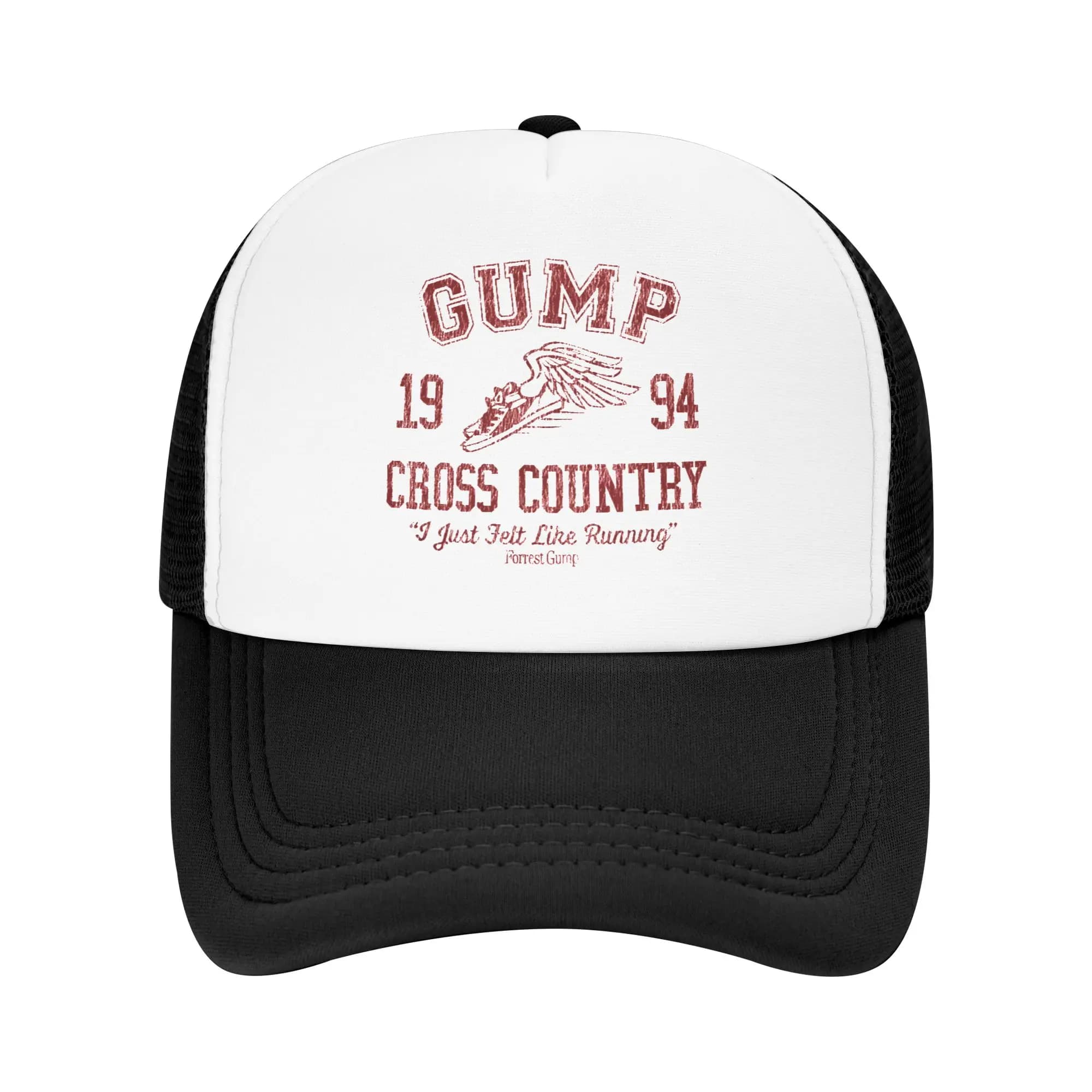 Baseball Gump Cross Country 1994, Hip Hop Style, Adjustable for Men and Women, Movie Trucker Hat Forrest Gump, Custom Autumn Hat