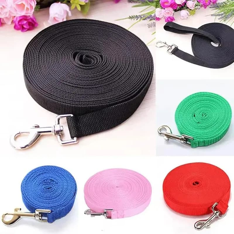 Guinzaglio Lungo in Nylon per Cani Piccoli e Grandi, Cuccioli e Gatti, Corda Resistente per Addestramento e Passeggio, Varie Misure da 10m a 30m