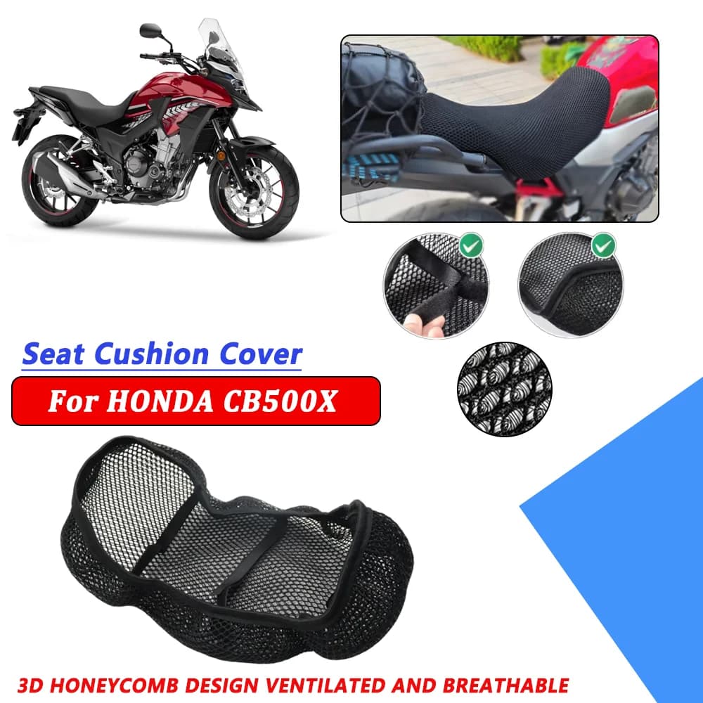 Per HONDA CB500X CB 500X 3D Maglia Traspirante Coprisedile per Moto Coprisedili per Scooter Cuscino Coprisedile antiscivolo Griglia Coprisedile