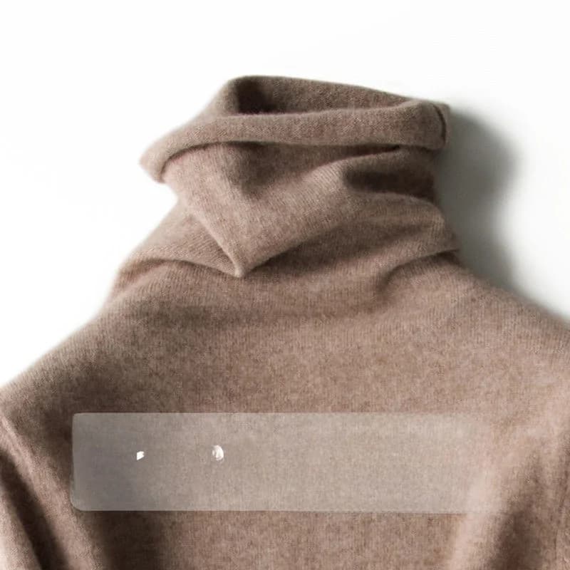 Autumn Winter Short Knitted Wool Sweater Women High Collar Cashmere Yarn Pile Neck Sweater Base Layer Korean Style Regular Sl...
