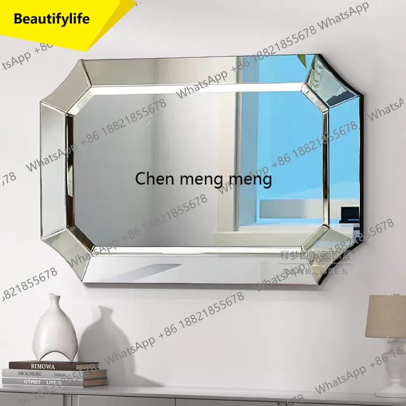 Specchio da bagno nordico M07, specchio moderno di lusso per l'ingresso del soggiorno, specchio da parete per la decorazione, specchio da camera da letto.