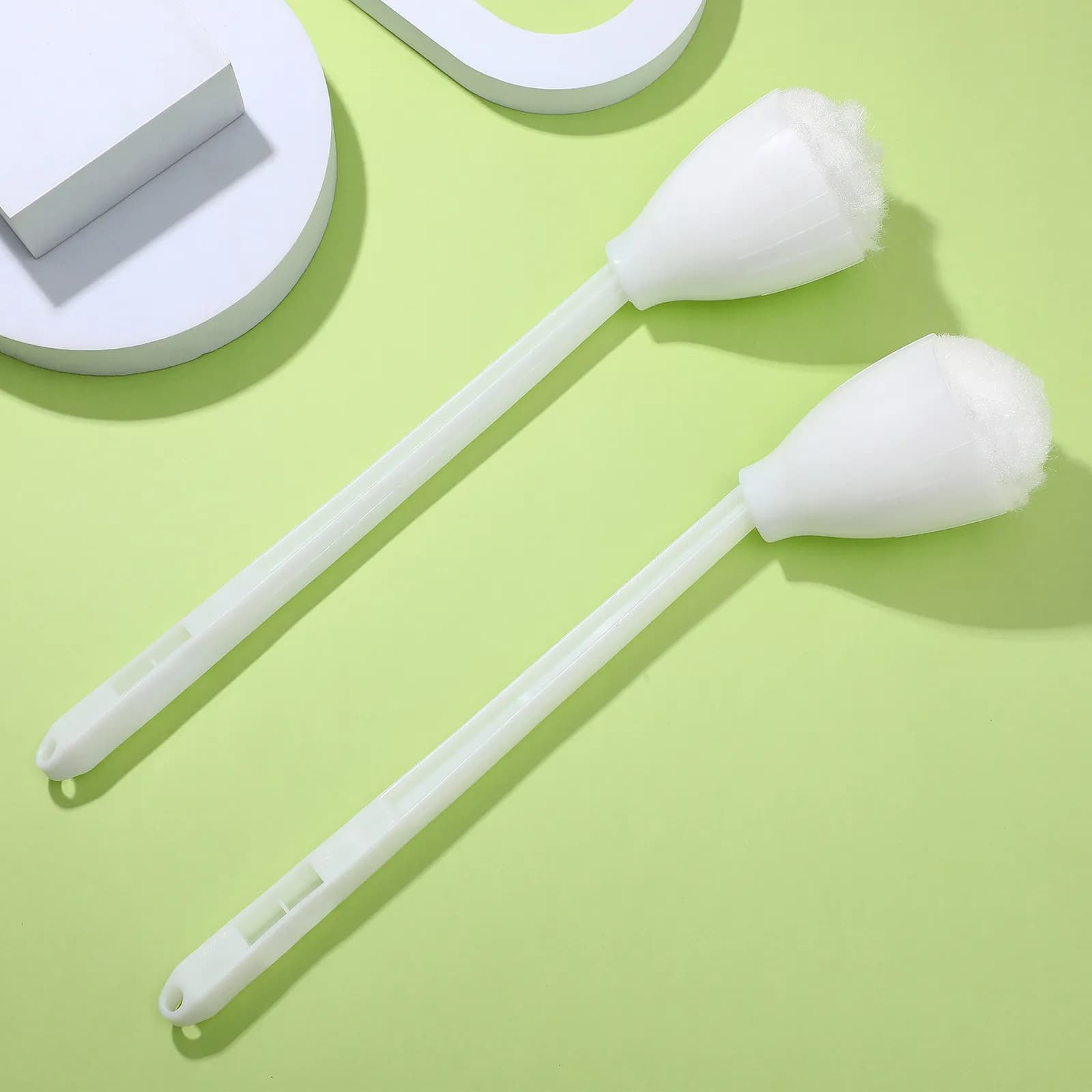 Set di 5 Spazzole per WC con Manico Resistente, Setole Dense e Funzione di Asciugatura Rapida per Casa, Hotel e Centri Commerciali