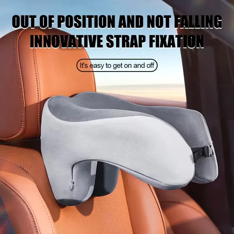 Cuscino da Viaggio Portatile a Forma di U in Memory Foam, Cuscino per Pisolino in Ufficio, Cuscino per Collo per Auto e Aereo, Supporto Ergonomico per la Testa