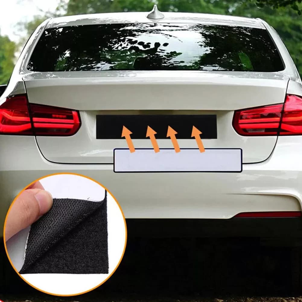 1 set porta targa nero resistente alle intemperie adesivi in velcro porta targa per licenza senza telaio per veicoli/auto/accessori SUV