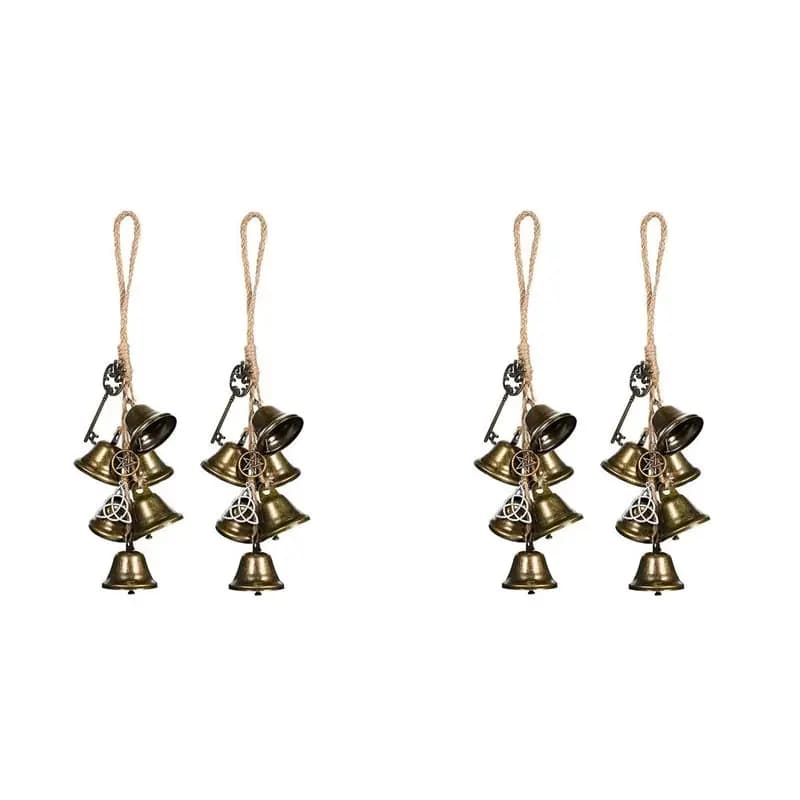 JFB 4Pcs Witch Wind Chime Door Hanging Wind Chime Witchcraft Bell Decor Witches Bells Temple Wind Bell Retro Wind