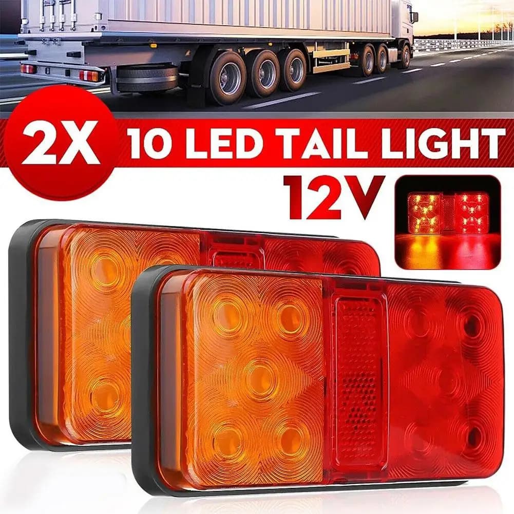 1 Coppia 12 V/24 V Arresto Posteriore Luci A LED Indicatore Freno di Coda Camion Van Lampada Rimorchio Luce Impermeabile Per Rimorchio Roulotte Barche