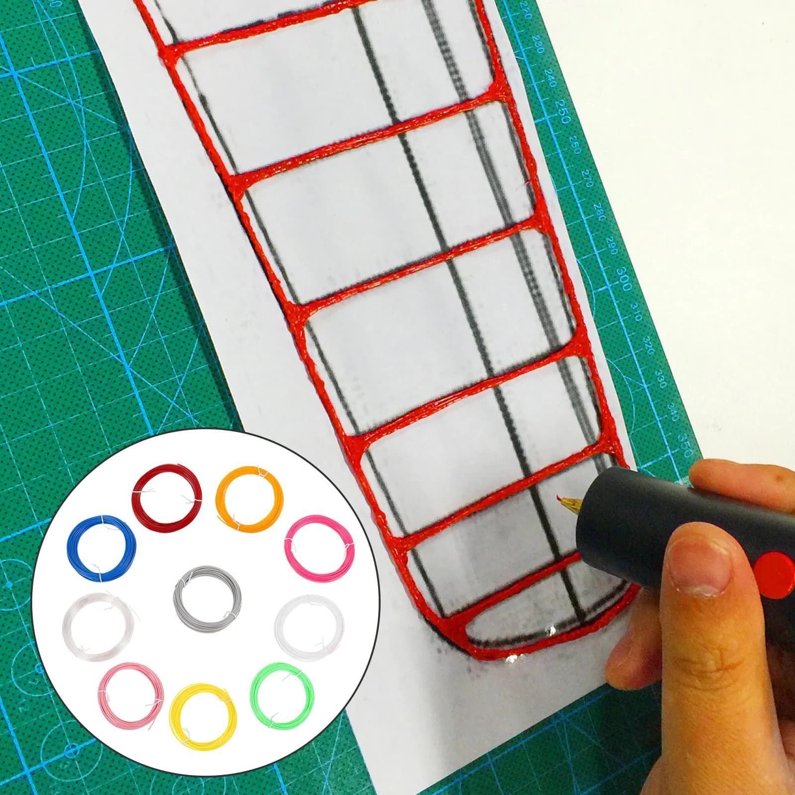 Filamenti per stampa 3D in PLA premium da 10 pezzi per penne da disegno, diametro ad alta precisione, nessuna differenza di colore, resistente al calore, liscio