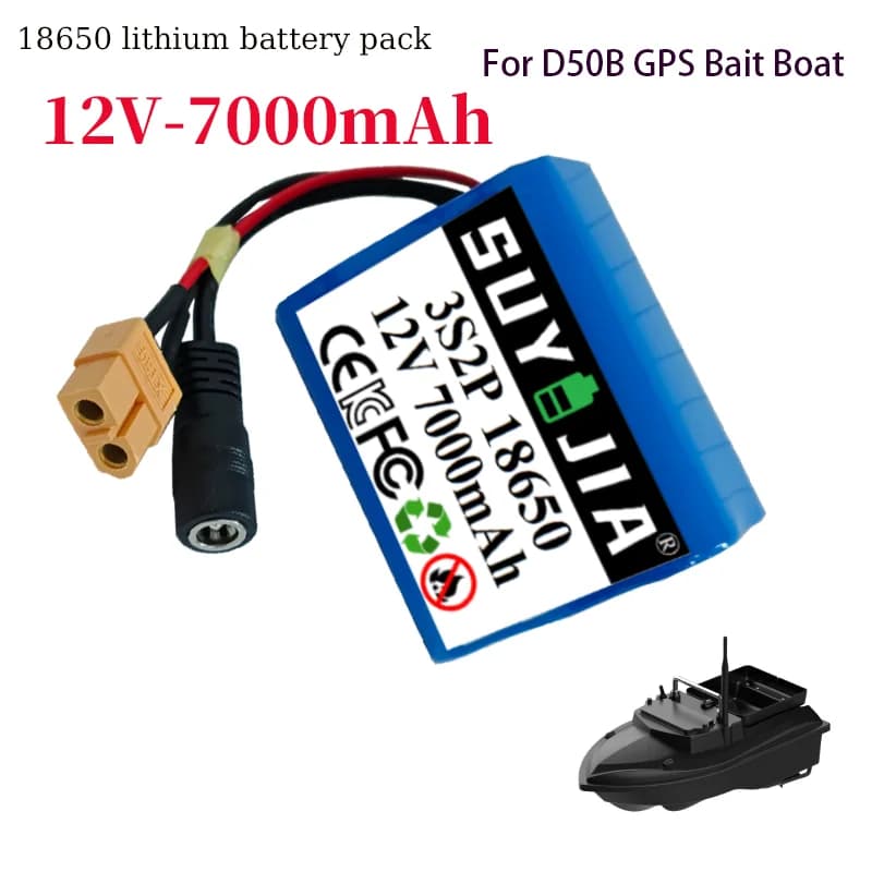 Batteria al litio 12V 7000mAh 18650 adatta per GPS V050, barca radiocomandata, ascensore, interfono, videocitofono, luce di emergenza