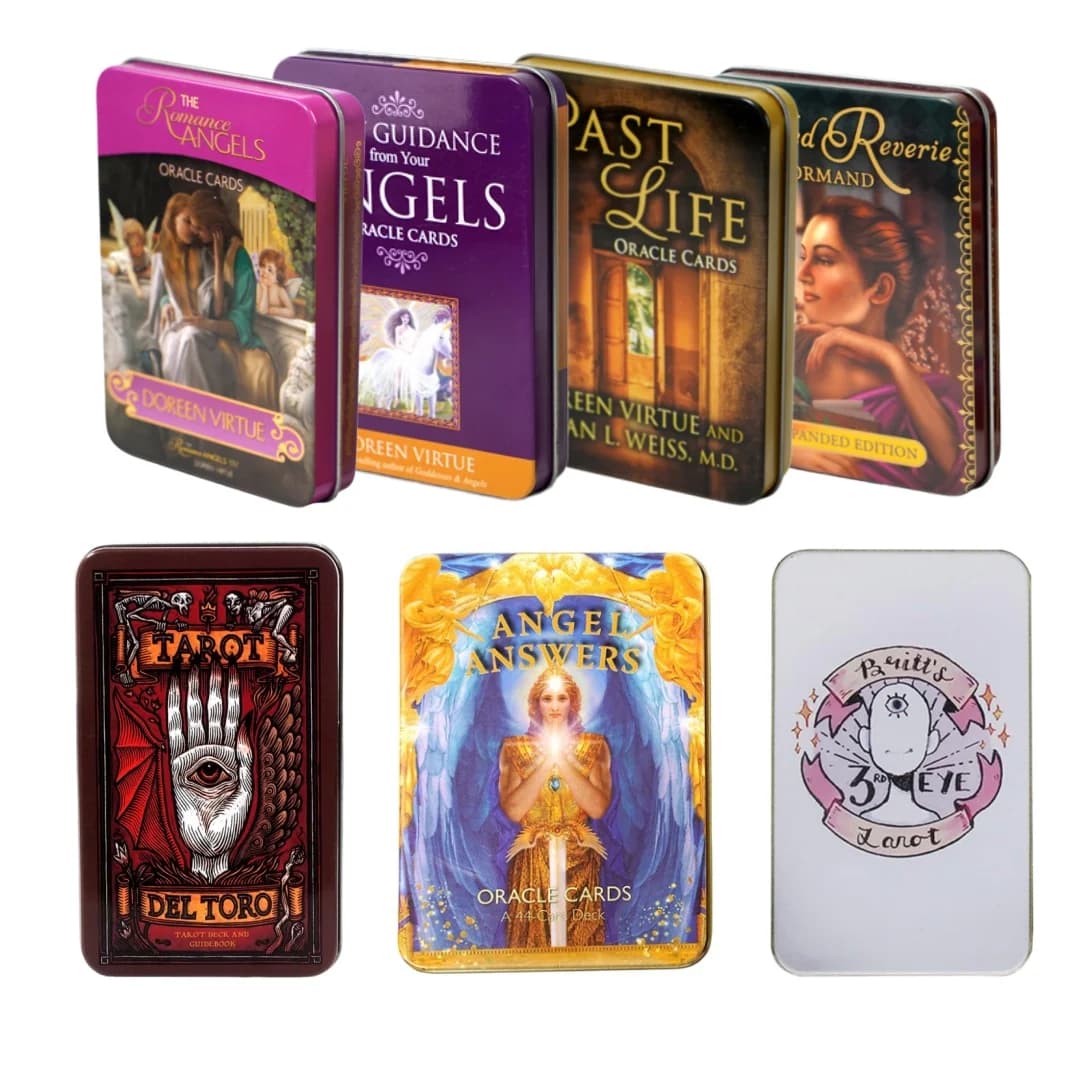 Metal Tin Oracle Card Deck, Mystical Artwork Cards for Self-Reflection & Daily Guidance, Perfect Gift for Collectors