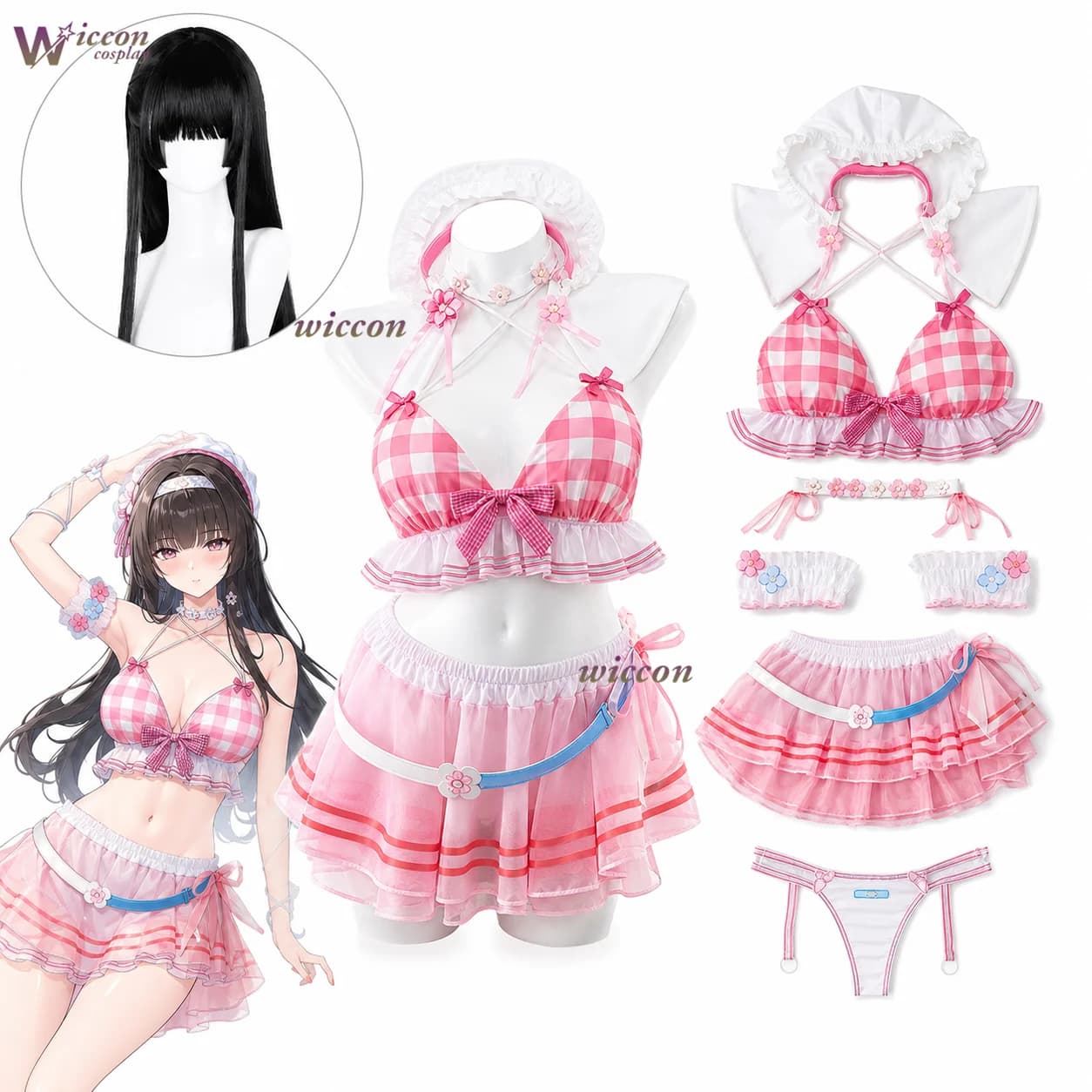 Cos Room Wuthering Waves Chisaki Summer Swimsuit Cosplay Costume Full Game Character Beach Outfit Comic Con Pool Party Halloween