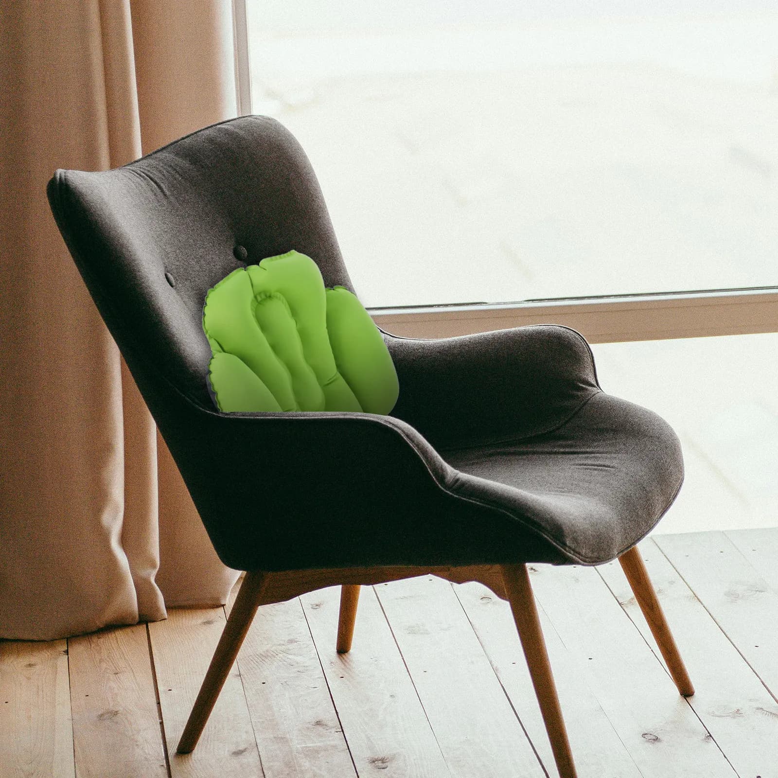 Cuscino Lombare Gonfiabile Ergonomico per Ufficio, Auto, Divano e Sedia, Protezione e Relax per la Schiena