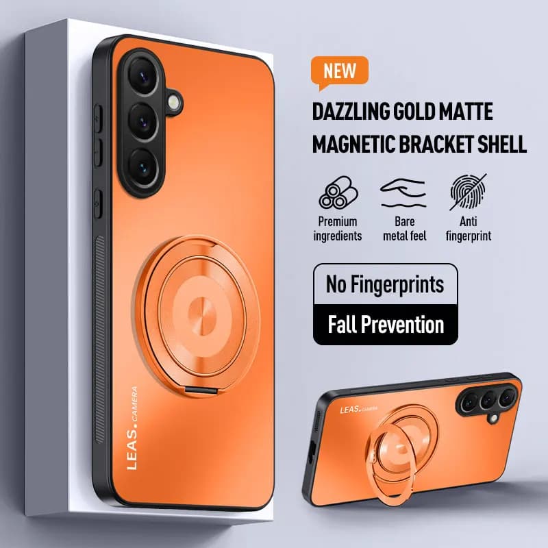 Phone Case with Magnetic Ring for Samsung Galaxy S26 Ultra S25 Edge S24 FE S23 S22 S21 Plus A57 A37 A17 A07 A56 A36 A55