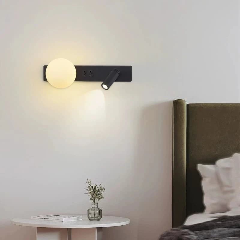 Lampada da parete a LED AC90-260V, semplice lampada da comodino per hotel, lussuosa e di alta gamma, lampada da camera da letto, lampada da lettura, lampada da studio.