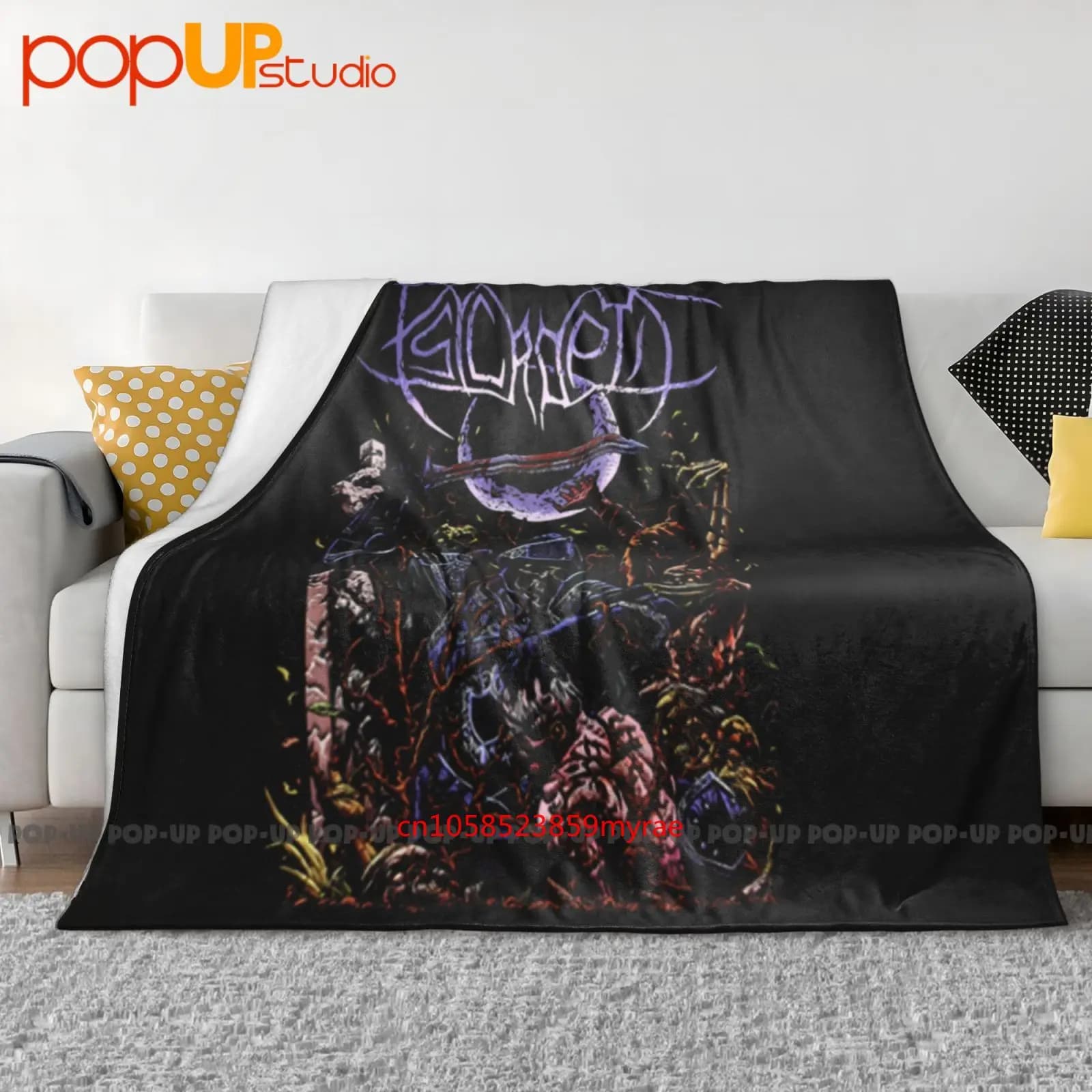Psycroptic 'This Shadowed World' Coperta ultra morbida trapunta invernale Copridivano Copriletto