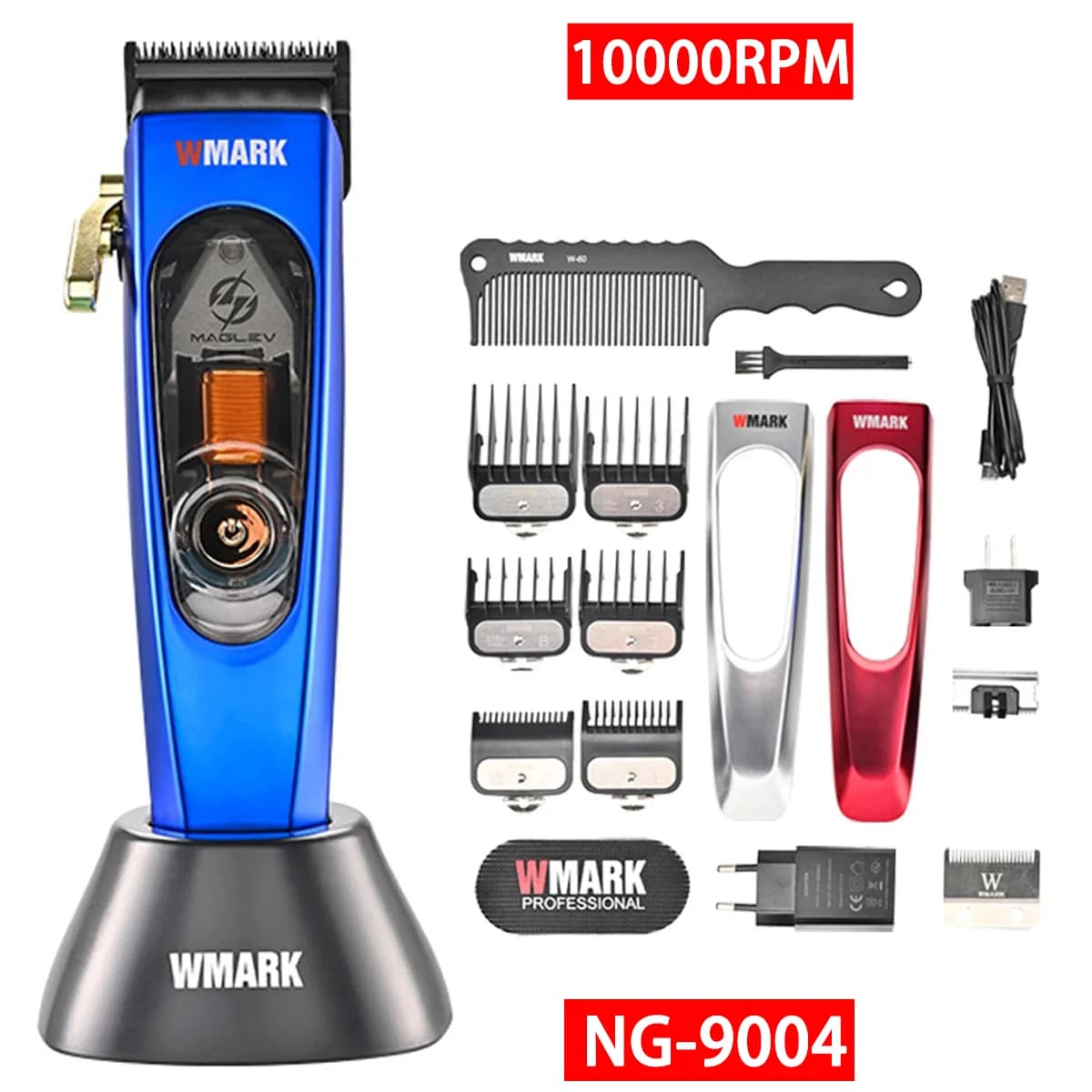 Professional haircut for men with engine Maglev WMARK NG-9004 from 10000 rpm with basic charger DLC Haircuts