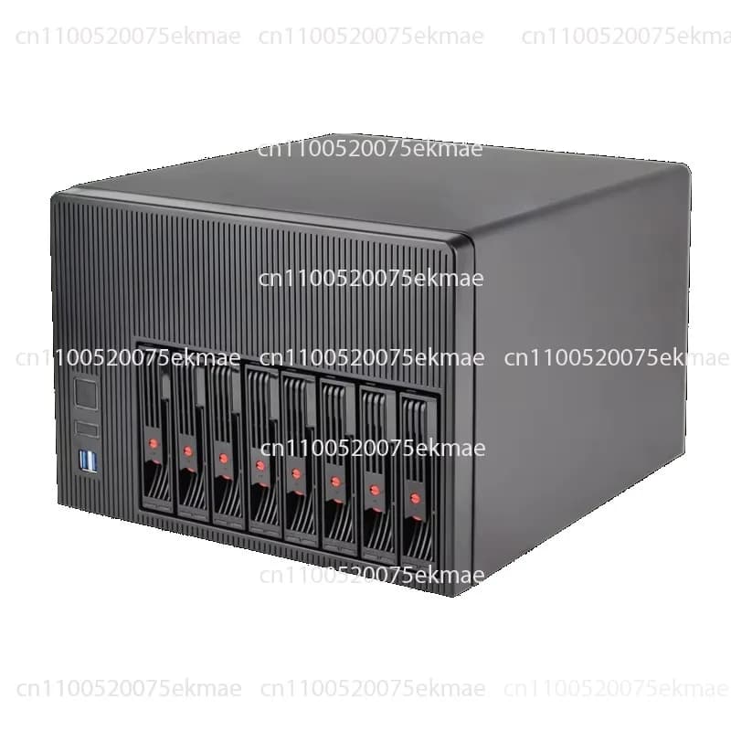 Chassis NAS TOPLOONG con 8 Alloggiamenti per Dischi Rigidi da 3.5", Alimentatore 1U Flex, Chassis Micro-ATX per Server NAS Connesso alla Rete
