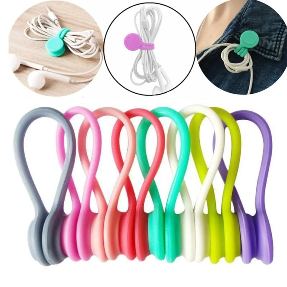 Fascette magnetiche riutilizzabili da 100 pezzi con forte magnete per il raggruppamento e organizzare cavi per cuffie Cavi di ricarica USB