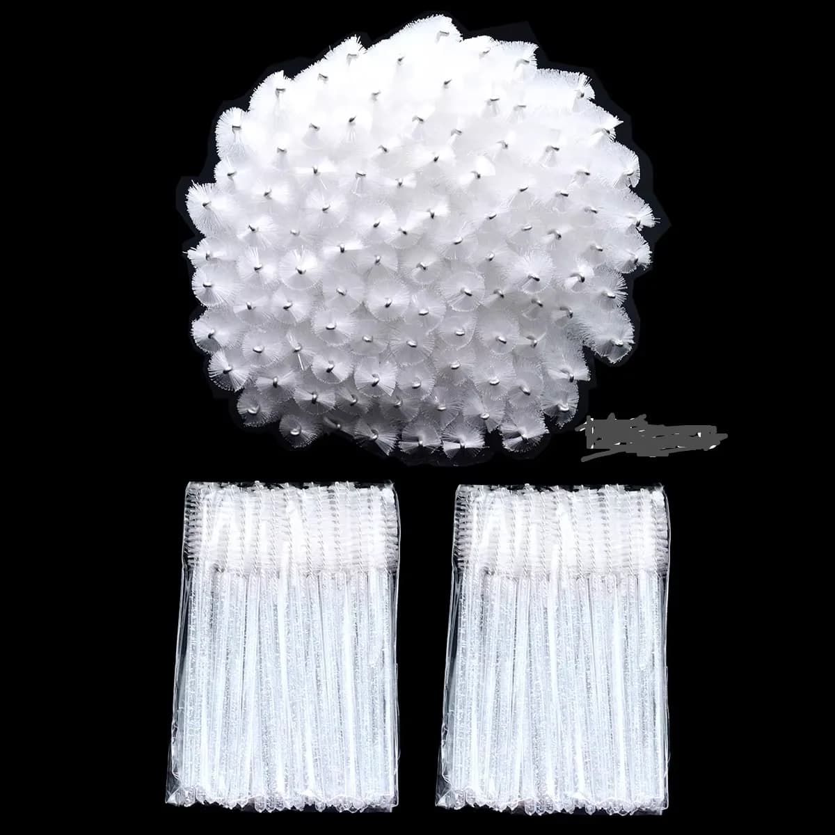100 Pieces Brushes and Brushes for Makeup, Extension Eyelashes Kit, Mascara and Eyebrow Brushes, Disposable Eyelash Applicators