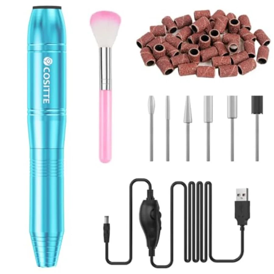 Electric Nail Drill, USB Electric Nail Drill Machine for Acrylic Nail Kit, Portable Electric Nail File Polishing Tool Manicure