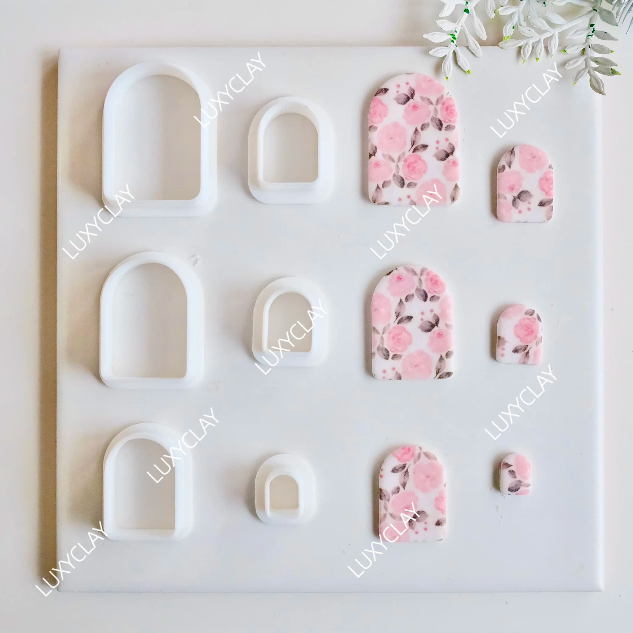 6pcs/set Arch Shape Polymer Clay Earring Cutters, Geometric Window Pattern Clay Cutters, Boho Door Shape Jewelry Clay Molds