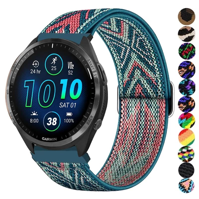 20mm 22mm nylon strap for Garmin Venu 2 2s Vivoactive 3 4 Band SQ Forerunner 645 Bracelet with elastic ring Fenix 6 5 Pro