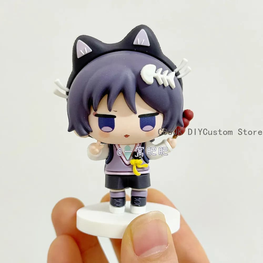 Statuetta in PVC da 7,5 cm del Personaggio Scaramouche di Genshin Impact, Modellino Decorativo Anime Kawaii, Regalo di Natale