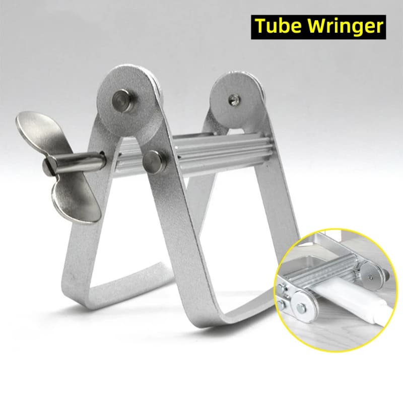 1pc Lazy Toothpaste Dispenser Tube Squeezer Bathroom Metal Squeezer Tool Hair Color Dye Cosmetic Paint Squeezer Tube Tightener
