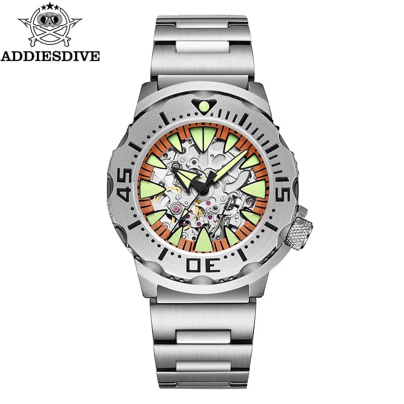 ADDIESDIVE Top Brand Uomo Nuovo Orologio Water Diver Vetro Zaffiro di Lusso Impermeabile 200M Luminoso Orologio Meccanico Automatico Reloj