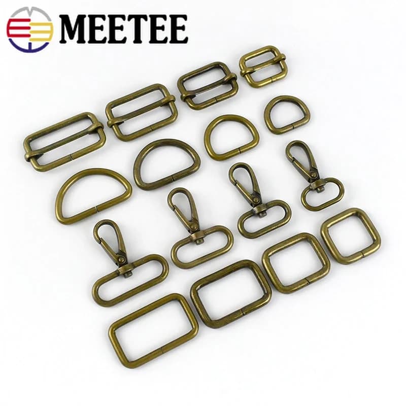2/5 pz fibbia ad anello in metallo 20/25/32/38mm D fibbie chiusura a moschettone Tri-glide fettuccia di regolazione fermagli borsa cinghia gancio accessori