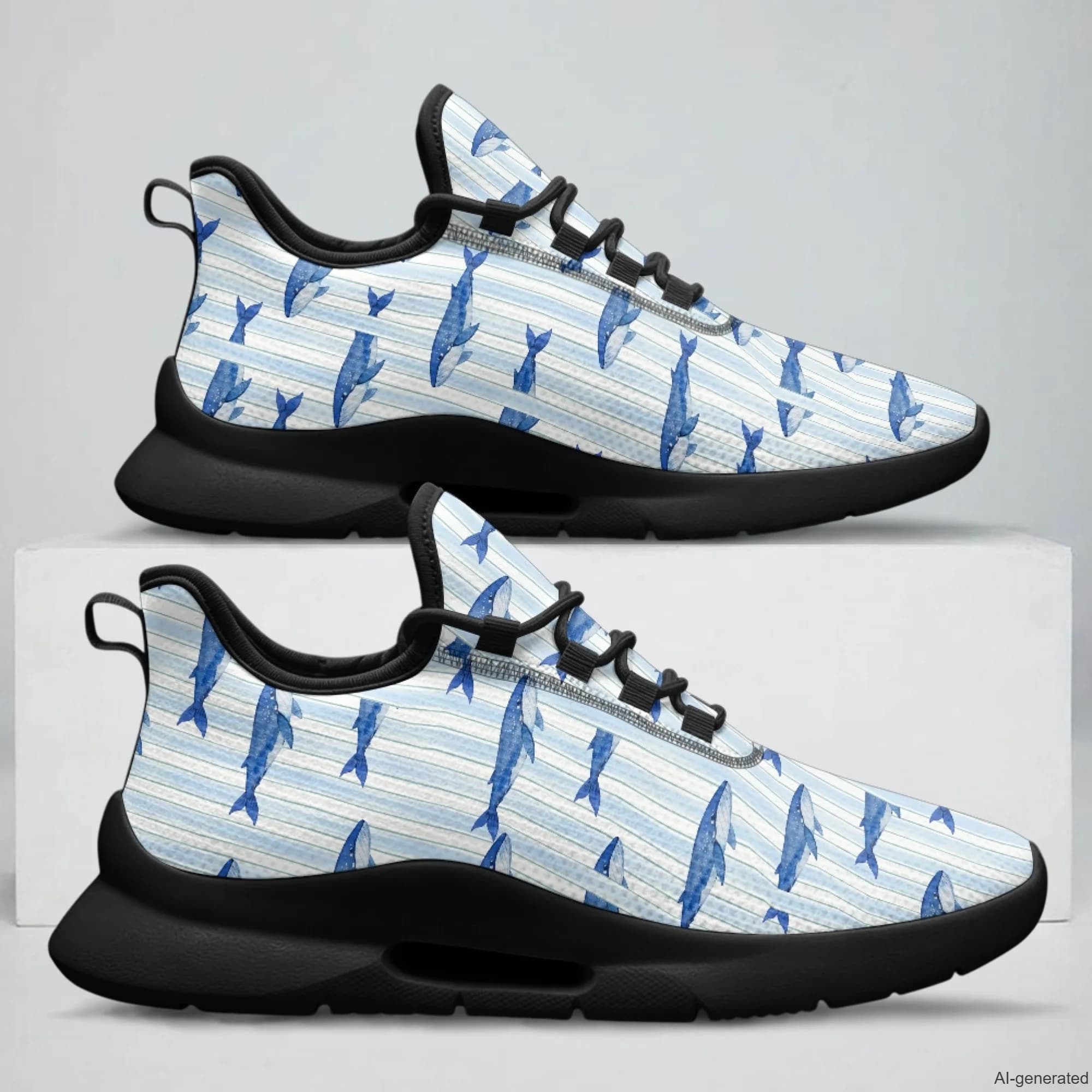 XIXIRIMIDO Tenis Feminino Lace-up Casual Shoes Nurse Sneakers Man Shoes Women's Sneakers and Casual Shoes Fish Pattern 35-48
