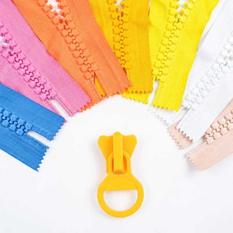 5P Meetee 25cm No20 Large Resin Zippers Big Teeth Ring Pull Pocket Closed End Zips Bag Zipper Repair Kit DIY Sewing Accessories