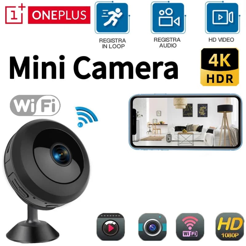 OnePlus A9S WiFi Mini telecamera Monitoraggio wireless Protezione di sicurezza Sorveglianza remota Casa intelligente per neonati e animali domestici