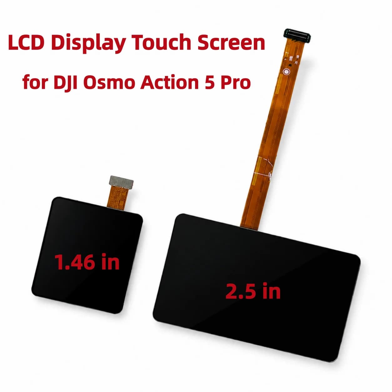 LCD Screen Display Replacement for DJI Osmo Action 5 Pro Camera 1.46" Front Screen 2.5" Rear Touch Screen Assembly Repair Parts