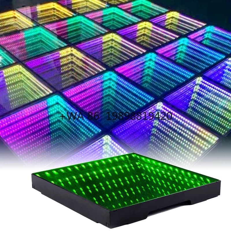 Piastrelle LED per Pavimenti per Matrimoni e Feste DJ, Magnetiche, Impermeabili IP65, Pista da Ballo LED 3D in Vetro Temperato