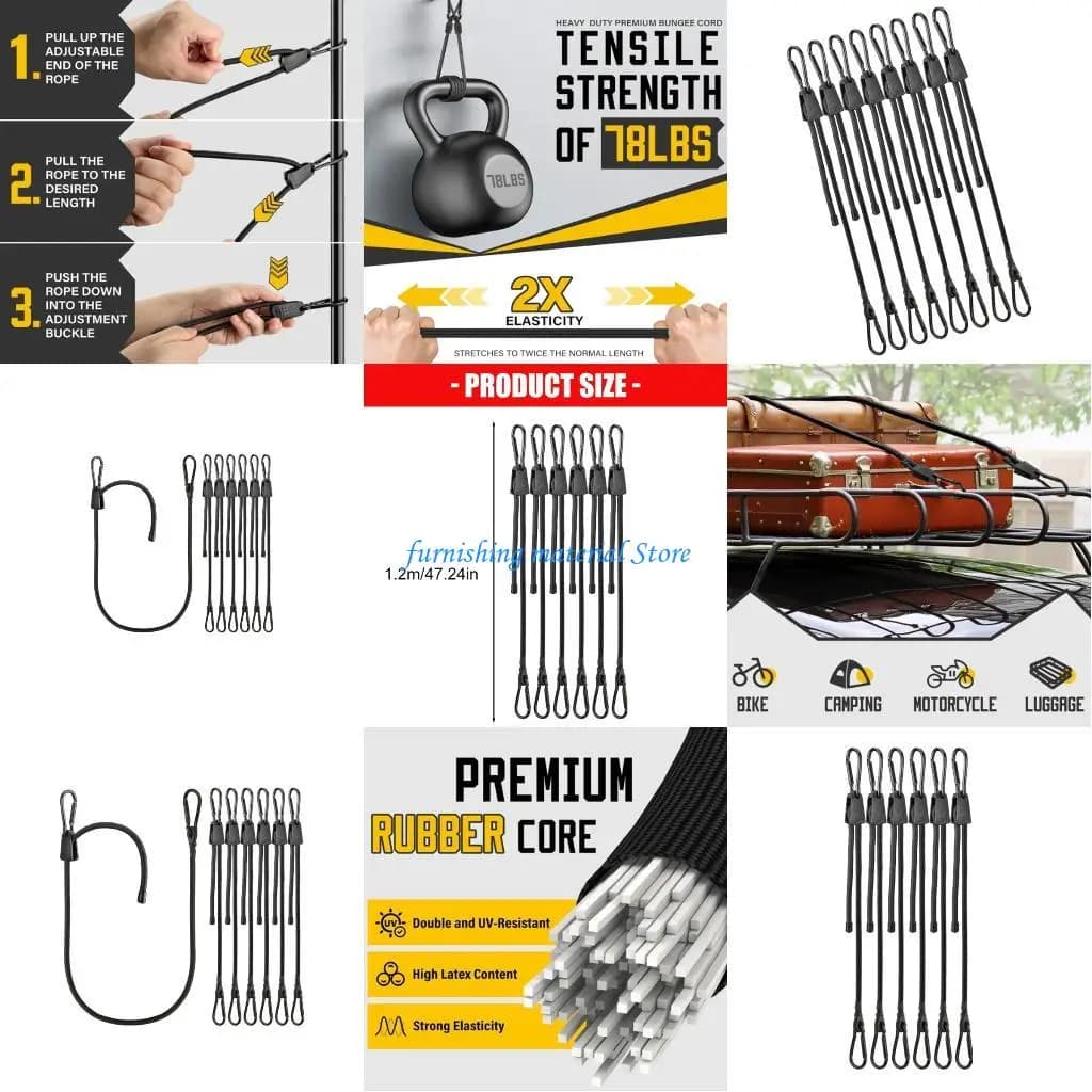 Y5GD Cintura in gomma permanente con cavo flessibile a molla da 48 pollici commerciale con clip per attrezzature