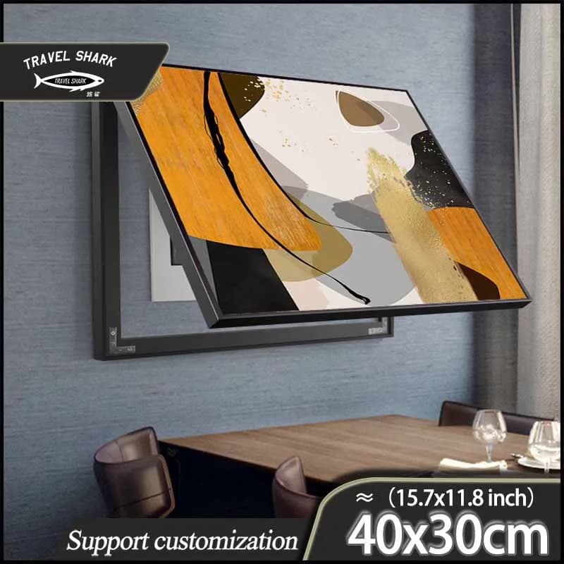 Travel Shark Decoration Electric Panel Cover Decoration Painting Living Room Poster Walls Abstract Art with Picture Frame 50x40 cm