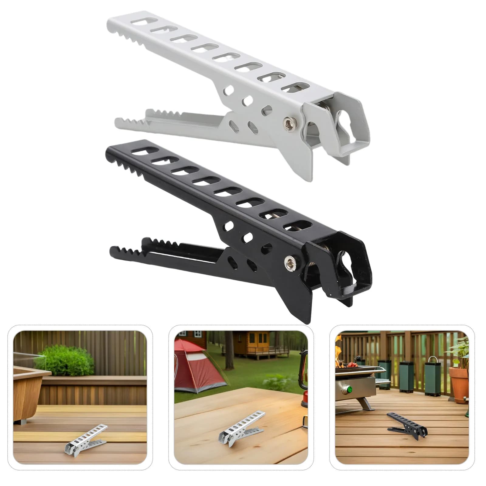 4Pcs Aluminum Alloy Anti-Scald Pot Tongs Heat Resistant Hot Plate Gripper for Air Fryer Pans Pizza Trays Camping Cookware