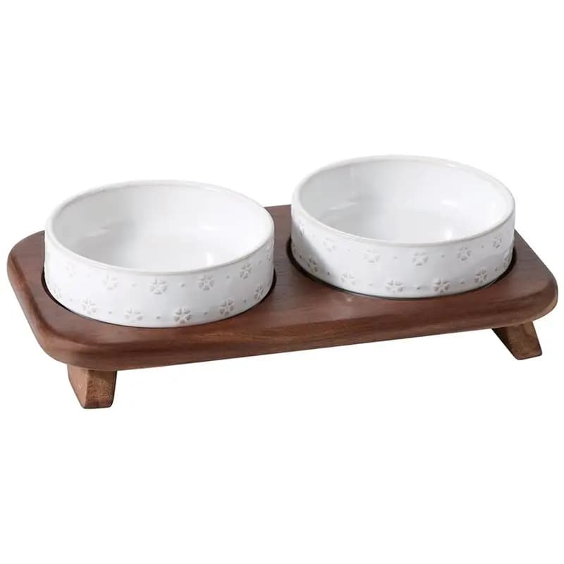 Pet Food& Water Bowls Set-Elevated Cat Food Bowl, Friendly Elegant Design For Kitten, Cats, Puppy
