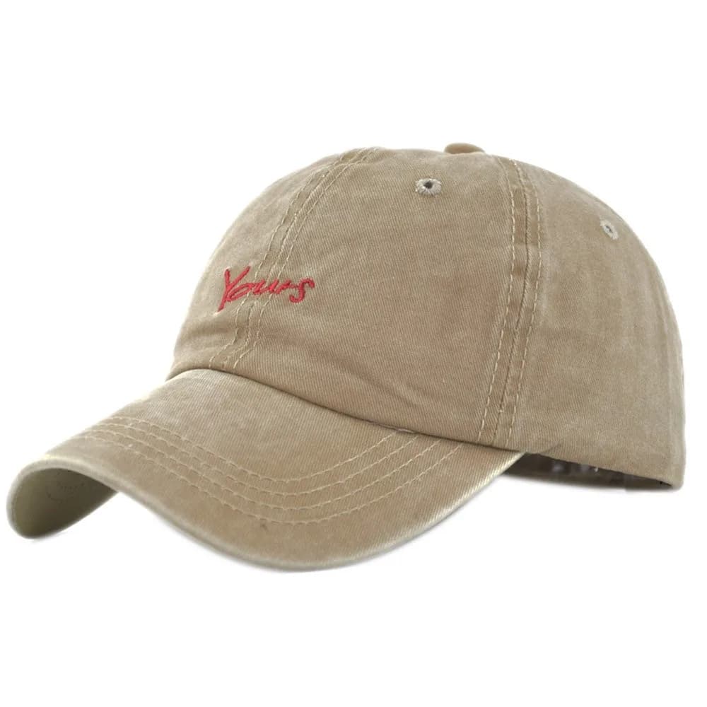 Cappellino da Baseball in Cotone Lavato con Ricamo Personalizzato, Visiera Strappata, Regolabile, Effetto Invecchiato, Protezione Solare, Stile Hip Hop e Streetwear
