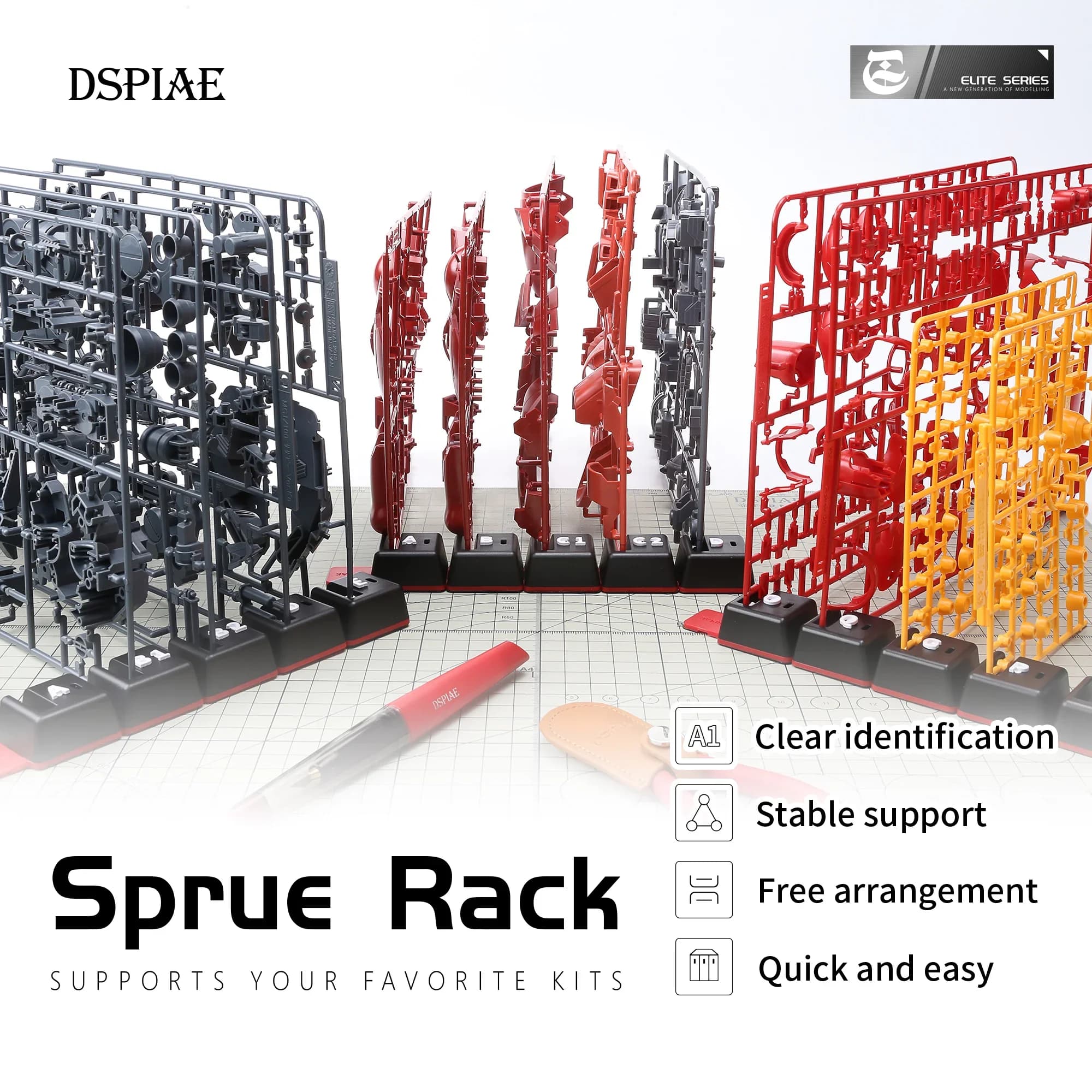 DSPIAE PT-SR Sprue Rack spare parts support for Gundam Model Making Parts Plate Storage Hobby special instrument accessories