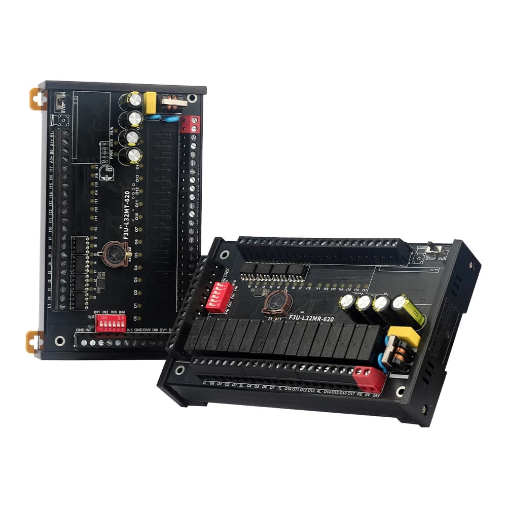 AMSAMOTION PLC 16DI 16DO Analogico 6AI 2AO Controller programmabile Scheda di controllo industriale F3U-L32MR L32MT-620 Compatibile FX3U